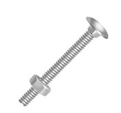 Parafuso Francês NC 5/8 x 3 "com Porca - 100 unidades