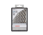 Broca Aço Rápido jogo 1 a 10mm com 10 peças Estojo Plástico Bosch