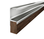 Perfil Puxador DES-212 com 6000mm Sobrepor CH 18mm Alumiconte