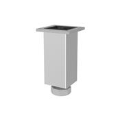 Pé para Balcão Quadrado ALM 40 x 40 x 150mm com Regulagem 