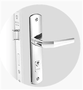 Fechadura Externa Inox 707 Pop Line Espessura Retangular Soprano  