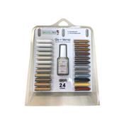 Giz para Retoque Kit Correção e Verniz Fosco com 24 Cores Moveltec