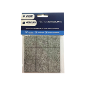 Feltro Cinza Quadrado com 9 Unidades 30 x 2mm Movelpar