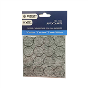 Feltro Cinza Redondo com 16 Unidades 25 x 2mm Movelpar