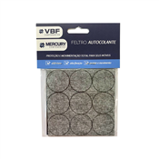 Feltro Cinza Redondo com 9 Unidades 30 x 2mm Movelpar