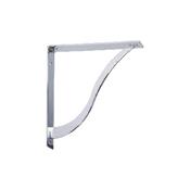 Suporte Prateleira Mão Francesa Alumínio 250mm 15kg Polido Base