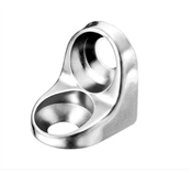 Suporte Prateleira L 2 Furos Metal Leve Niquel Metalfixe