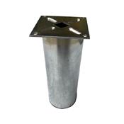 Pé para Balcão Redondo com Chapinha 2"X 140mm Fixo Aço Cromado Dimec 