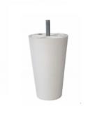 Pé Cônico Cama Box 110mm Branco Kitsul