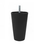 Pé Cônico Cama Box 110mm Preto Kitsul