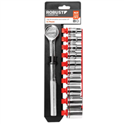 Soquetes Sextavavo Encaixe  1/2 Polo Jogo 11 Peças D26-11B Robust