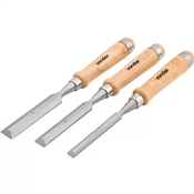 Formões Jogo com 3 Peças Cabo Madeira Vonder