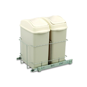 Lixeira Dupla Com Baldes Bege 20L Giosul