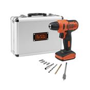 Furadeira/Parafusadeira 12V 3/8 Pol 220V com Maleta Metal E 8 Acessórios Ld12Mba B&D