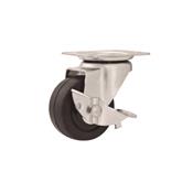 Rodízio Indl Preto 50 mm Giratório com Trava com Chapinha 25kg Vonder