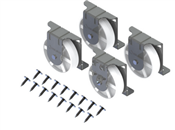 Rodízio Bicama Kit com 4 Nylon Cromado Chap. Alt 55mm Diam 50mm