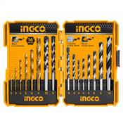 Jogo Brocas Metal/Concreto/Madeira 16 Peças Ingco